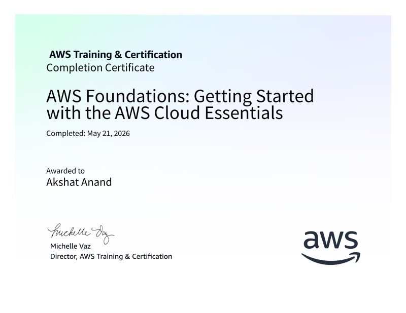 AWS Foundations Certificate