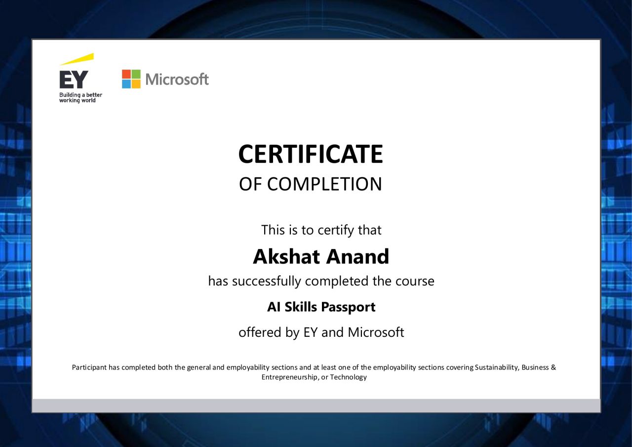 AI Skills Passport Certificate